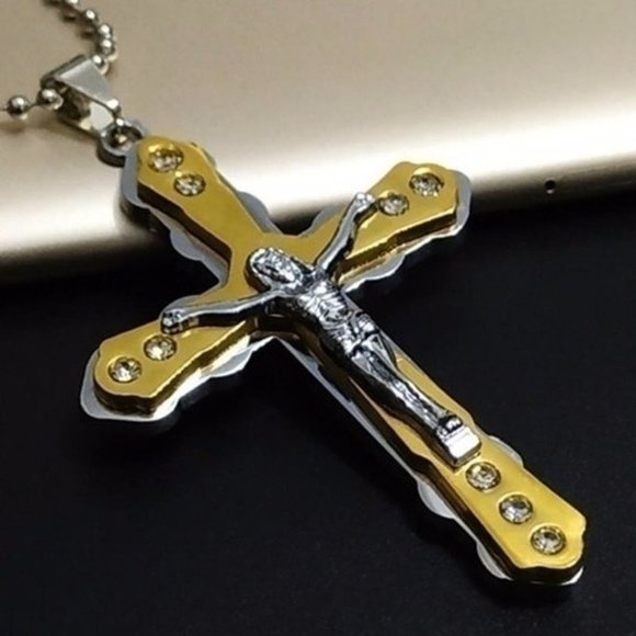 Unbranded Other - Classic Unisex Two tone Cross Pendant